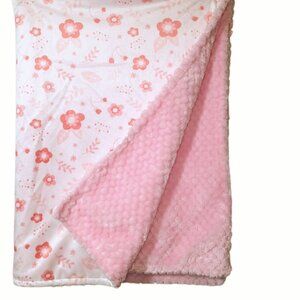 2018 Petite L'Amour Pink Floral Lovey Security Blanket 39" X 30"